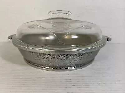 Vintage Guardian Service Cookware 12  Aluminum Chicken Fryer Skillet Glass Lid • $49.99