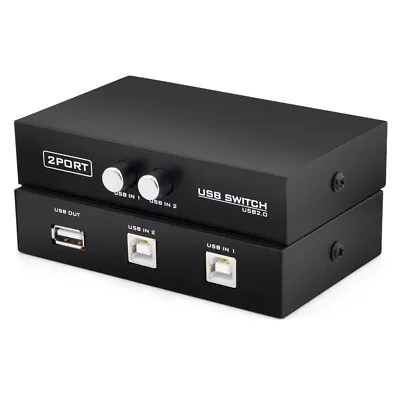 $18.39 • Buy USB 2.0 Manual Switch Box HUB 2 Port Sharing PC Scanner Printer Camera Keyboard