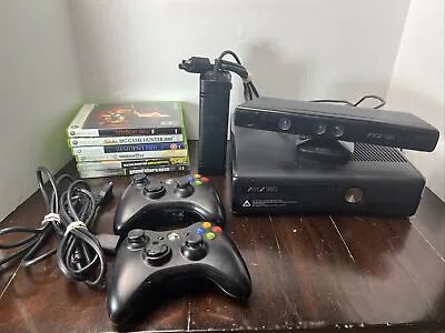 Microsoft Xbox 360 S 250GB Model 1439 Console - Kinect Games & Controllers • $119.95