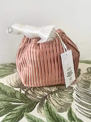 $30 • Buy Forever New Penelope Pleated Drawstring Pouch / Bag Small Two Pockets Inside