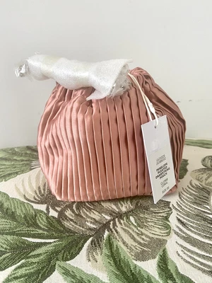 $30 • Buy Forever New Penelope Pleated Drawstring Pouch / Bag Small Two Pockets Inside