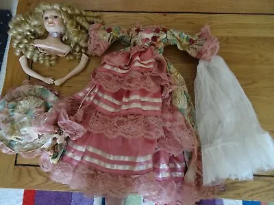 Porcelain Vintage Doll Parts/clothes Craft Doll Making Head/arms/clothes/Access. • £9.50