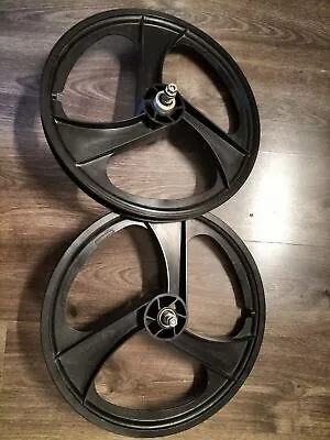 Vintage Rare BLACK SKYWAY TRI SPOKE 20 X 1.75 WHEELS • $327.36