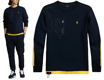 Polo Ralph Lauren Pocket Hybrid Sweater Sweatshirt Sweater Jumper Pullover • $124.84