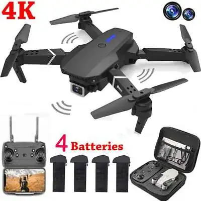 2024 New RC Drone With 4K HD Camera WiFi FPV Foldable Quadcopter + 4 Batteries • $25.46