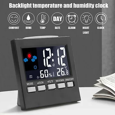 £6.89 • Buy LED Smart Digital Alarm Clock Projection Temperature Projector LCD Display Time