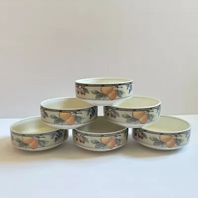 Mikasa Garden Harvest Intaglio Berry Bowls 5  CAC29 Fruit Orange Set Of 2 • $17