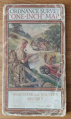 Ordnance Survey One Inch Special Map Of Worcester & Malvern District. 1924. • £2.95