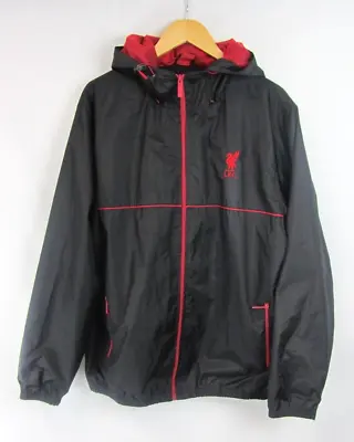 Liverpool LFC Size Medium Shower  Jacket Black Hooded • £17.99