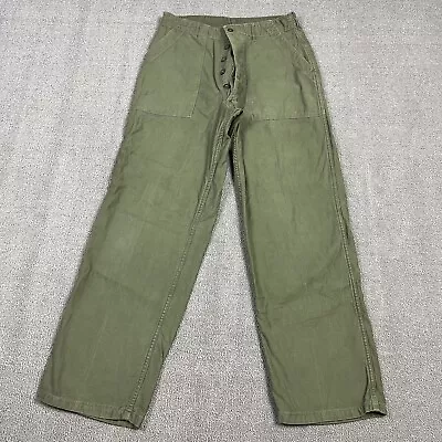 Vintage 50's Army OG-107 Pants Trousers Button Fly Men's 33x31 Baker Military • $89.96