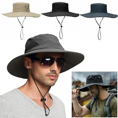 Men's Unisex Sun Hat Sailing Fishing Hat With Brim Protection Fisherman's Hat • £10.99