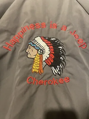 Vintage Happiness Is A Jeep Chief Cherokee  Sz XL 1975-83 Hartwell Jacket • $74.95