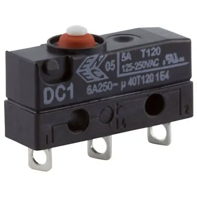 Cherry MicroSwitch Micro Switch SPDT 6A 250V AC Button Solder IP67 DC1C-A1AA • £5.97