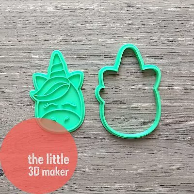 Unicorn Cookie Cutter Stamp Fondant Embosser • $8.95