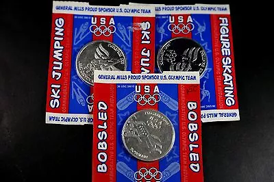 Lot Of 3 - 1998 Nagano Commemorative U.S. Olympic Team Medallions  (5125-78) • $3.95