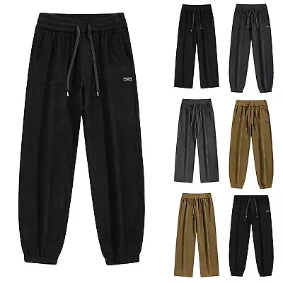 MenS Fall Winter PantS Thicken Warm TrouSerS CaSual Straight Leg SportS PantS US • $11.06