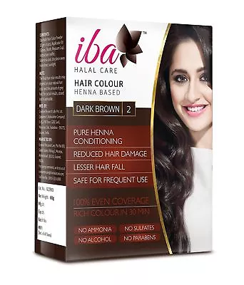 Iba Halal Care Hair Colour Dark Brown Pure Henna 60 Gm • $11.98
