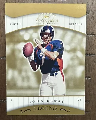 2001 Donruss Classics Gold JOHN ELWAY /1425 LEGEND DENVER BRONCOS NFL • $3.99