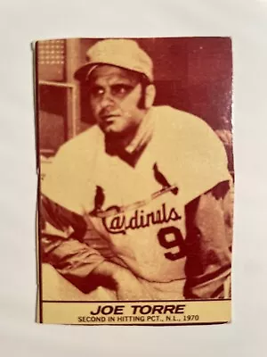 1971 Milk Duds Joe Torre Baseball Card - Hand Cut - St. Loius Cardinals - Hof • $14.50