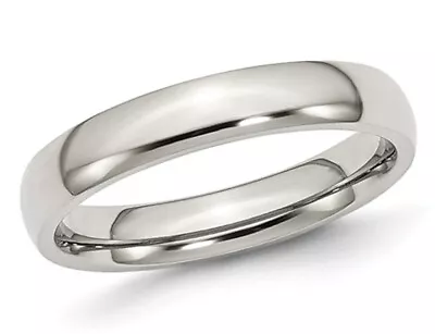 Mens 4mm Stainless Steel Comfort Fit Wedding Band Ring • $39.95