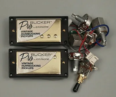 LP Gold ProBucker Humbucker Pickups W/ Wiring Harness For Epiphone Les Paul • $44