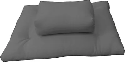 Zafu Zabuton Set Cotton Cushions Relaxing Yoga Meditation Practice Gray • $82