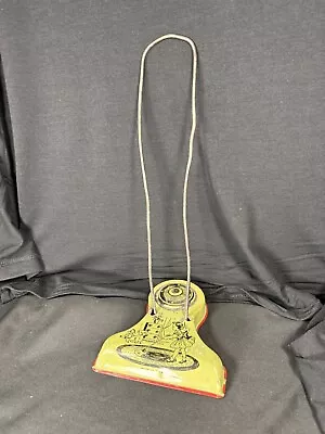 1950s Vintage  Childs Tin Toy Vacuum Sweeper  Green With Girl & Dog Made In USA • $22