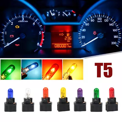 10Pcs T5 SMD LED Car Interior Instrument Gauge Dash Light Indicator Lamp Bulbs • $5.47