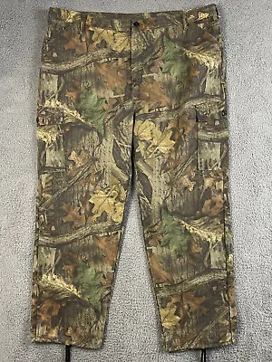 VINTAGE Liberty Advantage Timber Camo Pants Mens Size 2XL Adjustable USA • $24.55