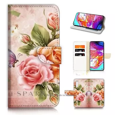 ( For Optus X Power 2 ) Flip Wallet Case Cover AJ21123 Flower Butterfly • $12.99