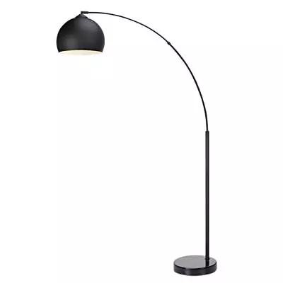 Teamson Home Floor Lamp W/ Black Shade Marble Base Arquer Arc • $116.12