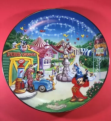 DISNEY WORLD 25th Anniversary MICKEY’S TOON TOWN FAIR Collector Plate BRADFORD • $25.99