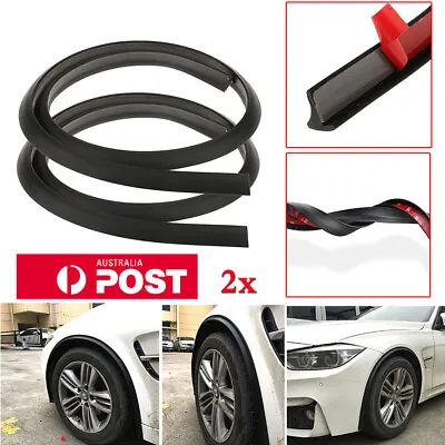 2x Car Front Wheel Eyebrows Exterior Rubber Fender Flare Protective Strip Cover • $26.89