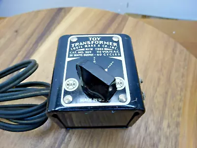 L. MARX # 309 AC Train Transformer: Output 5-10 VAC To Track /  20 Watts • $16