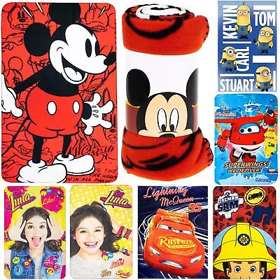 £7.99 • Buy Disney & Others Novelty Character Boys Girls Kids Fleece Blanket Bed Throw Over