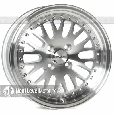 Circuit Performance CP21 15x7 4-100 +25 Silver Machined Wheels Rims Classic Mesh • $467.99