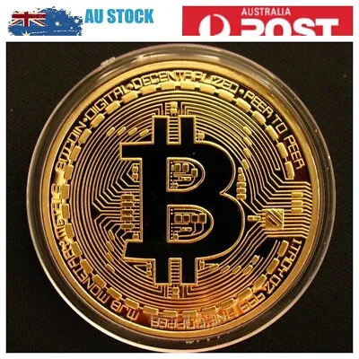 10X Bitcoin Coin Gold Plated Physical Bitcoins Bitcoin Copper Collection • $14.99