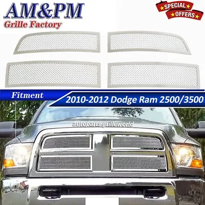 $122.99 • Buy Fits 2010-2012 Dodge Ram 2500/3500 Stainless Mesh Grille Grill Insert 2011 4pcs