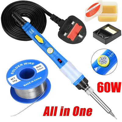 £14.49 • Buy Soldering Iron Kit 60W Electric Welding Tools Solder Gun Wire Station Flux Paste