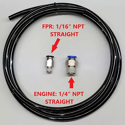 $38.75 • Buy Aeromotive Fuel Pressure Regulator Air Fitting Push Lock Line Kit  Boost Vacuum 