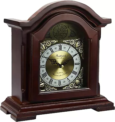 Redwood Mantel Clock With Chimes • $145.99