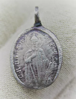 Post Medieval Silver Religious Amulet Pendant Depicting Saint Wearable • £35