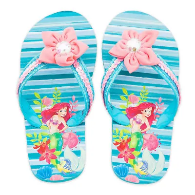 NWT Disney Store Ariel Flip Flops Sandals Shoes Girls Little Mermaid Many Sizes • $16.65