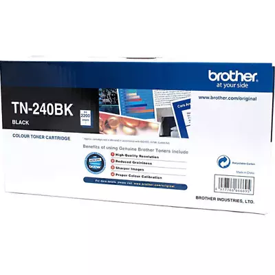 NEW Brother TN-240BK Toner Ink Cartridge Black TN240 Genuine Original • $144.95