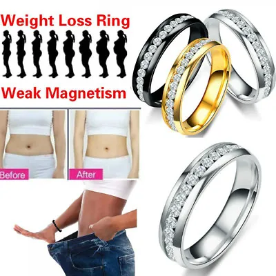 Magnetic Crystal Healthcare Weight Loss Ring Slimming Healthy Ring Jewelry -ca • $1.13