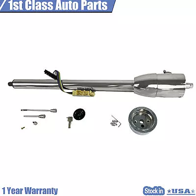 $230.56 • Buy 33” GM Chrome Tilt Steering Column Keyed Floor Shift For 68-80 Chevy Corvette