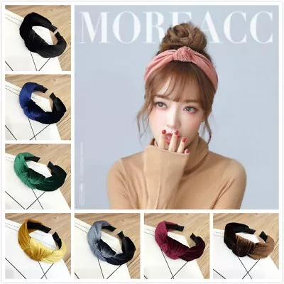 £2.95 • Buy Women Bow Knot Cross Headband Twisted Hair Band Head Wrap Velvet Bow Headwear