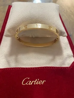 £5150 • Buy Cartier Love Bracelet - Yellow Gold - Size 16 - Lightly Worn Mint. Cond (6K RRP)
