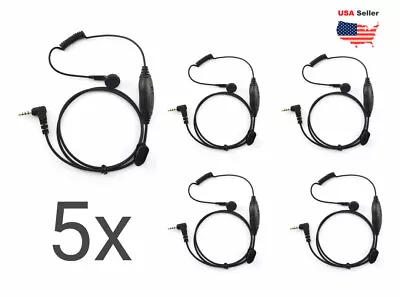 5x Earbud Style 1-Wire PTT Earpiece For Yaesu Vertex Radios VX-150 FT-10R RT40 • $46