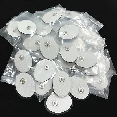 Lots Small Oval Snap On Electrode Pads Replacement For Tens Unit Pulse Massagers • $9.99